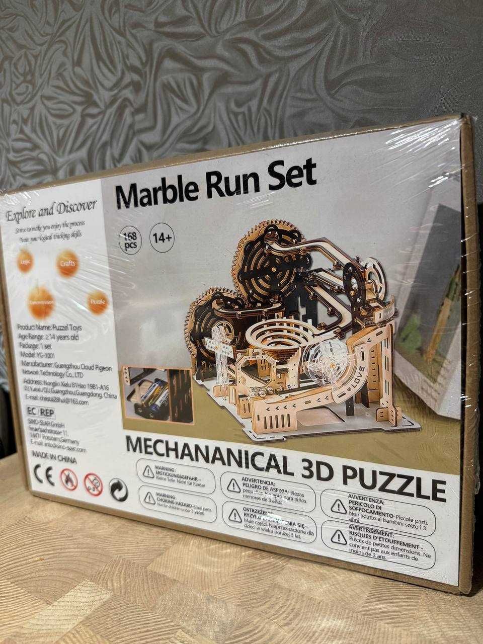 3д деревянный конструктор на батарейках 3d marble run set 168 деталей