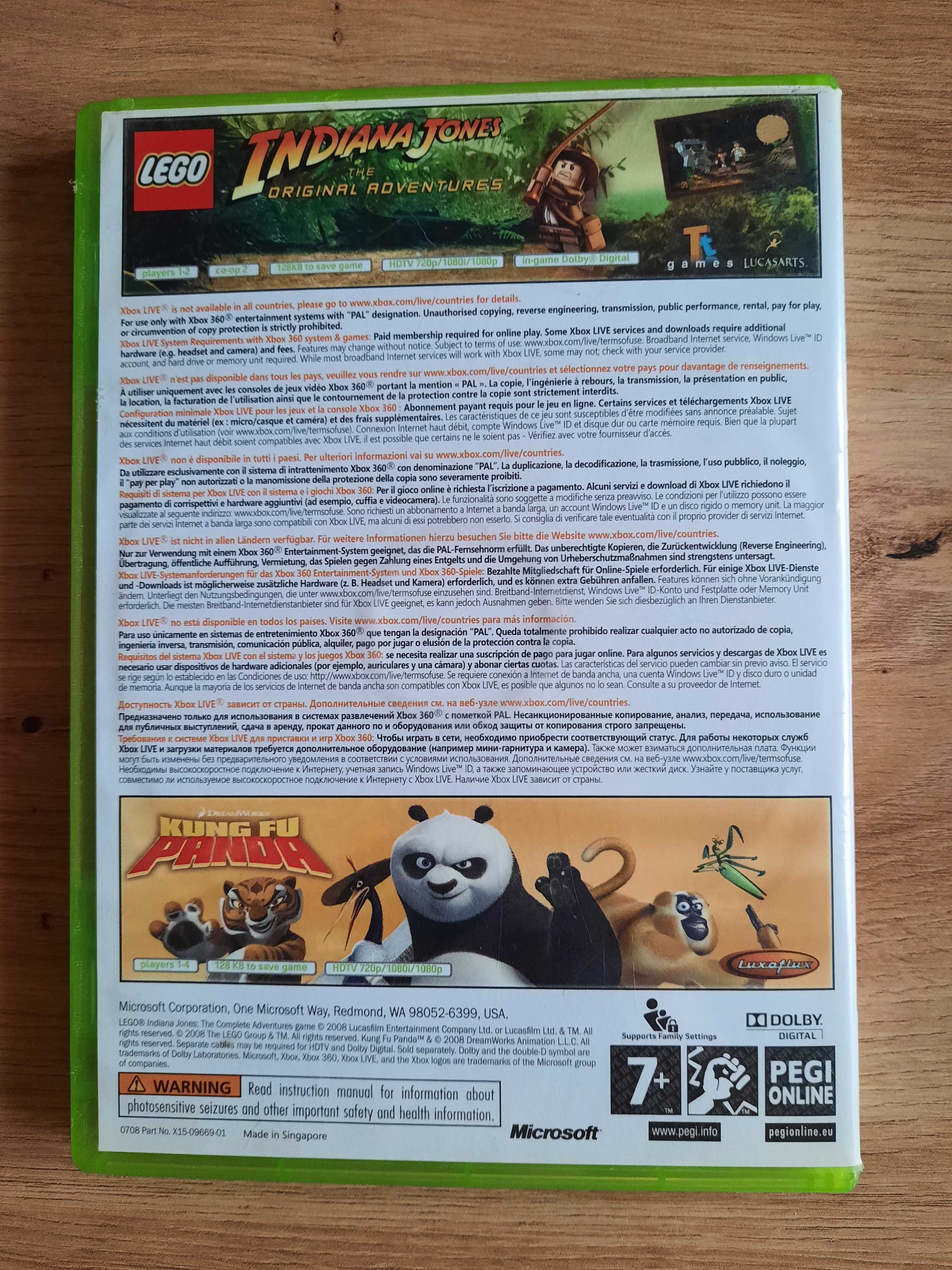 LEGO Indiana Jones + Kung Fu Panda Xbox 360