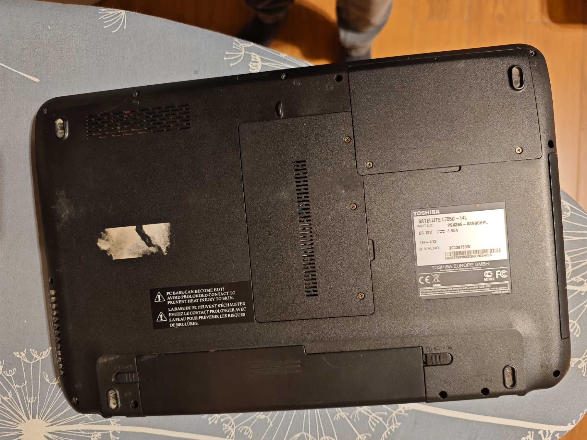 Laptop Toshiba satellite L755D AMD A6 2GB