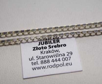 Długi srebrny łańcuszek kostka 81 cm. 1,8 mm. FBM