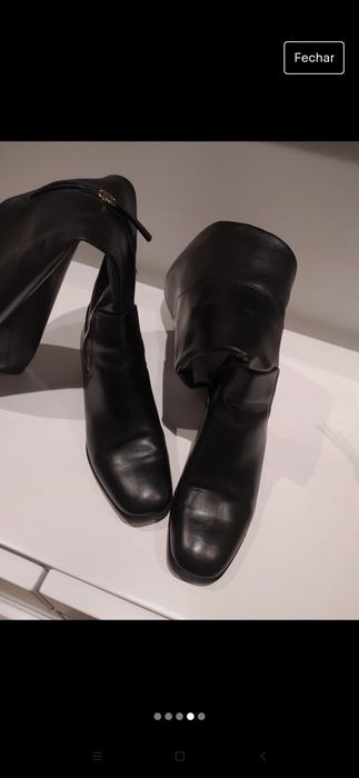Botas pretas cano alto, usado uma vez