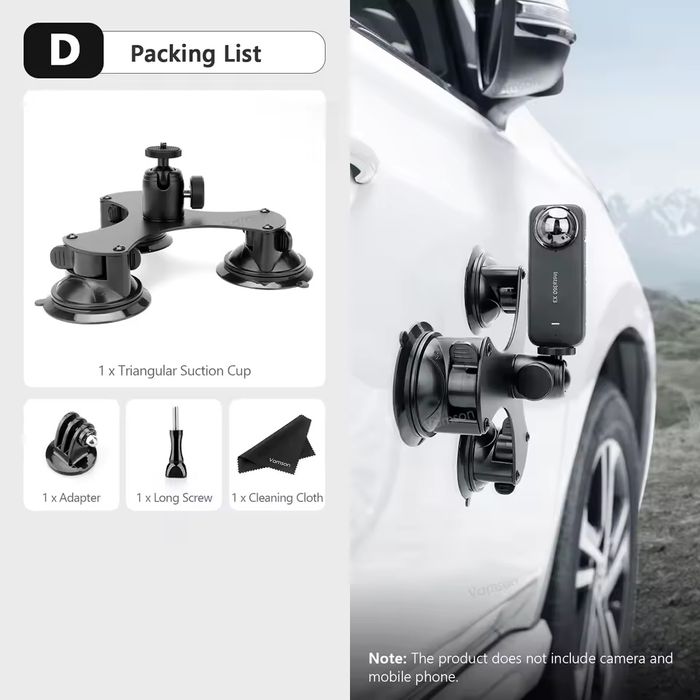 Zestaw do montażu kamery na samochodzie nowy