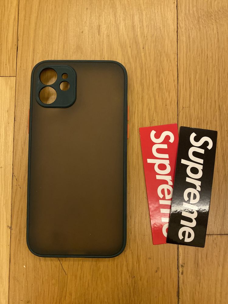 Case iphone 12 ciemno zielony etui pokrowiec supreme ktaków