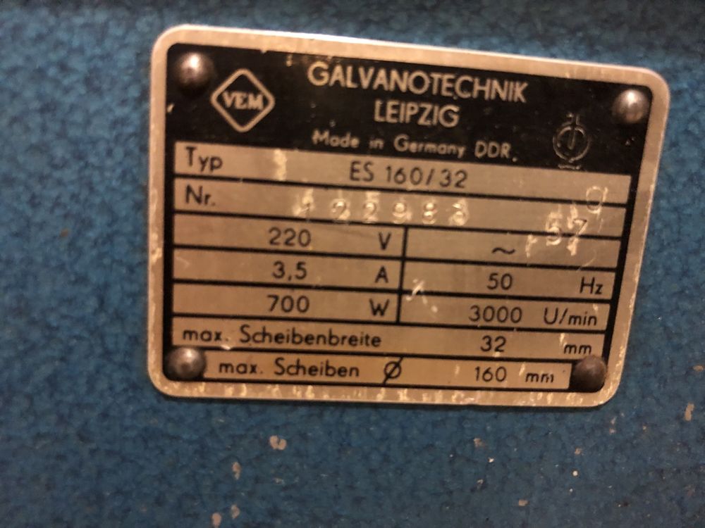 Szlifierka stołowa Niemiecka VEM ES 160/32 DDR -700 watt
