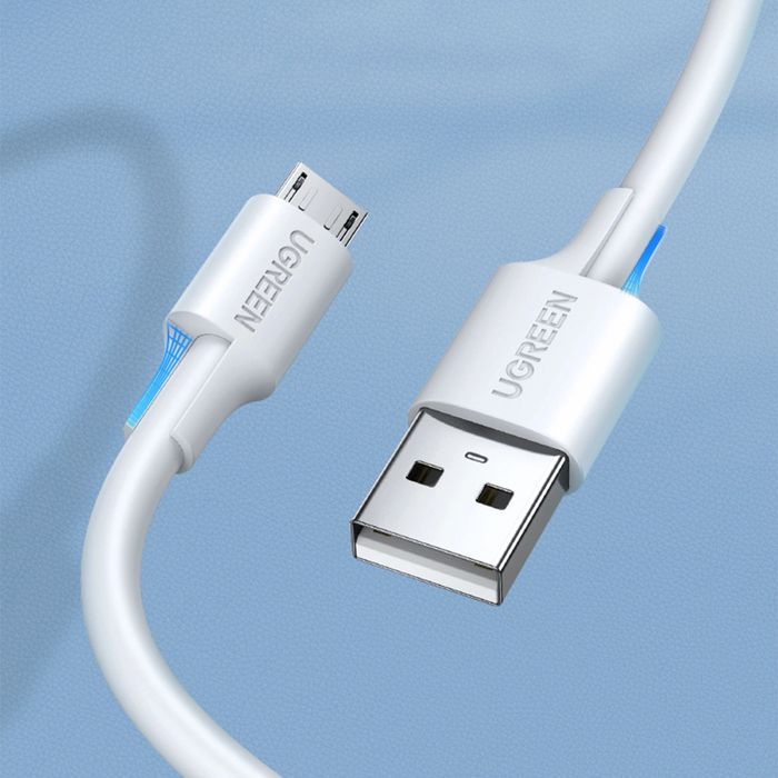 Kabel USB - micro USB Ugreen US289 0,5 m - biały