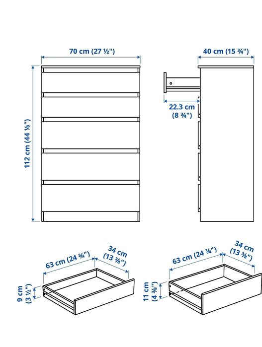 Komoda IKEA kullen 5 szuflad /dostawa