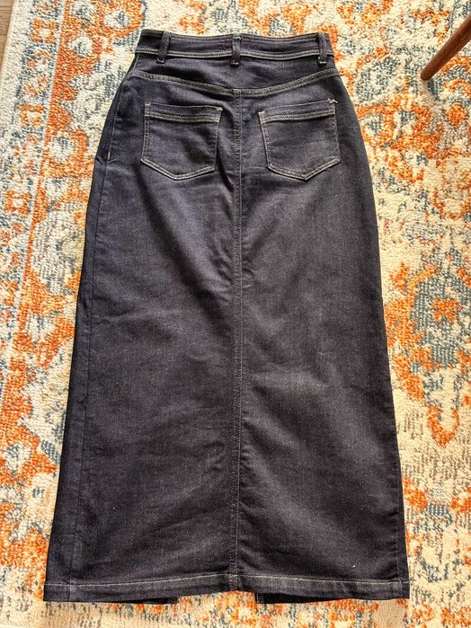 Avec Les Filles długa spódnica z dżinsu (denim skirt maxi) rozmiar S