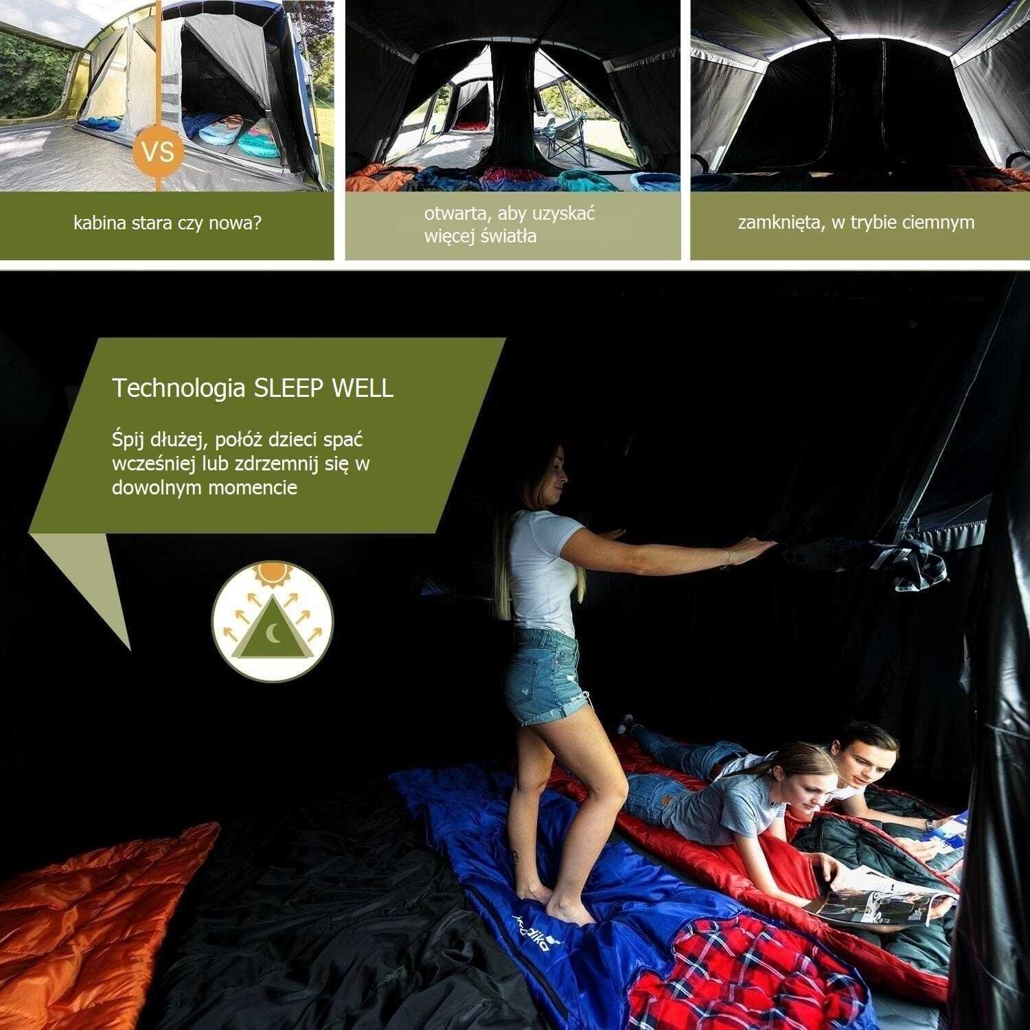 Namiot Vibra Camping HAVANA XXL 6 osobowy SLEEP WELL