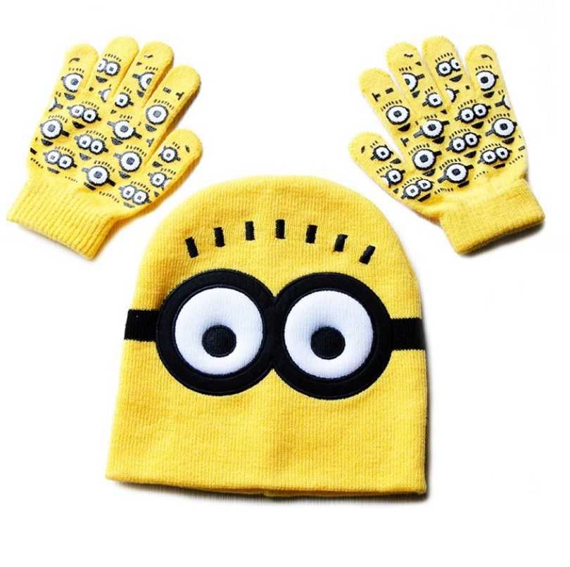 Czapka + rękawiczki Minionki Nowe komplet