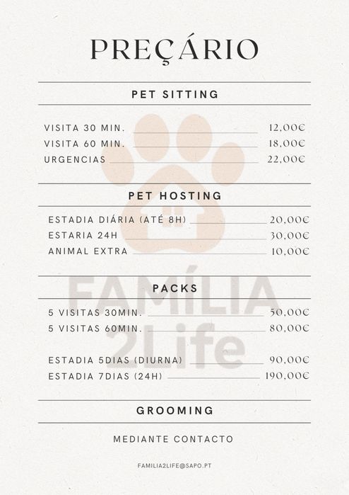 Serviços para pets