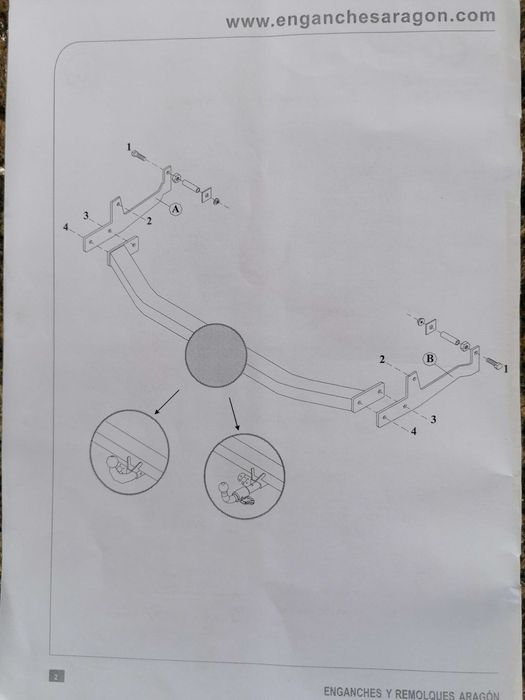 Gancho de reboque + armação para veículo