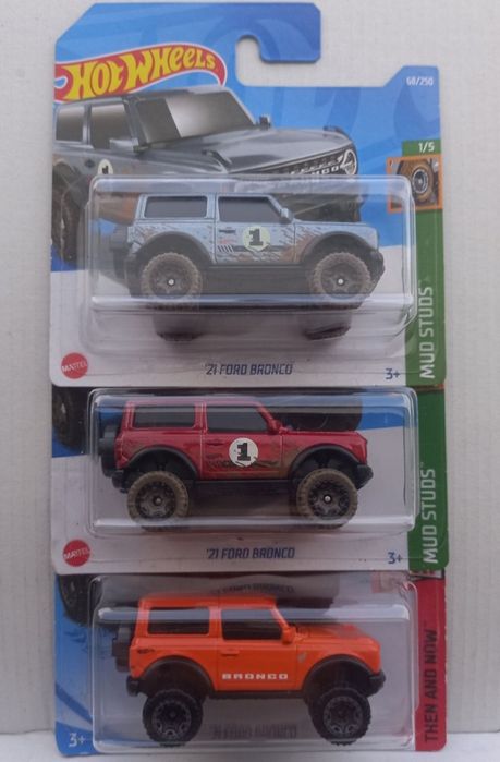 Hot wheels conj 3 - 21 ford bronco