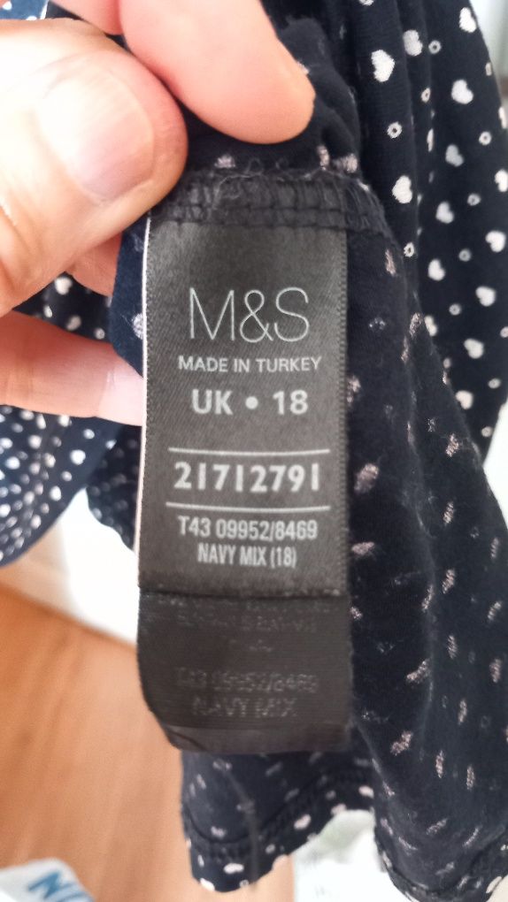 Sukienka strecz z bawełną r L/XL 46 M&S Collection długość całkowita76