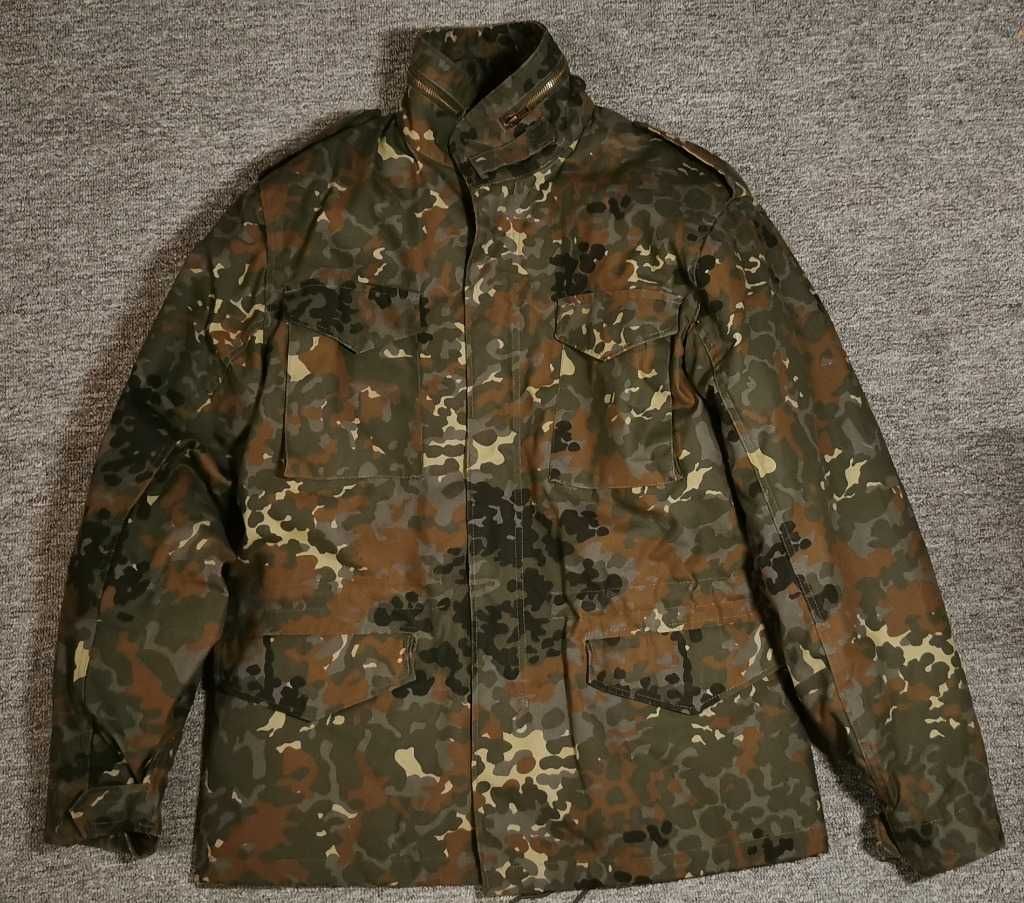 Męska wojskowa Kurtka M65 Brandit z podpinką Flecktarn L