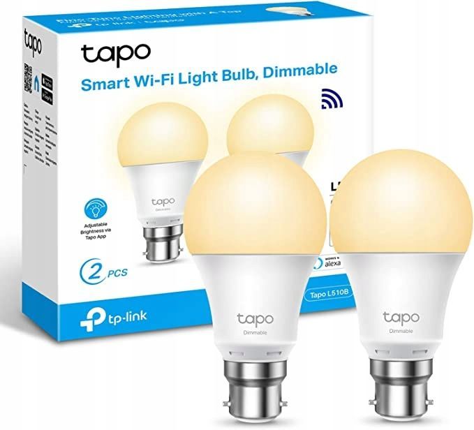 2x TP-Link Tapo Smart Wi-Fi Light Bulb ŻARÓWKI LED B22