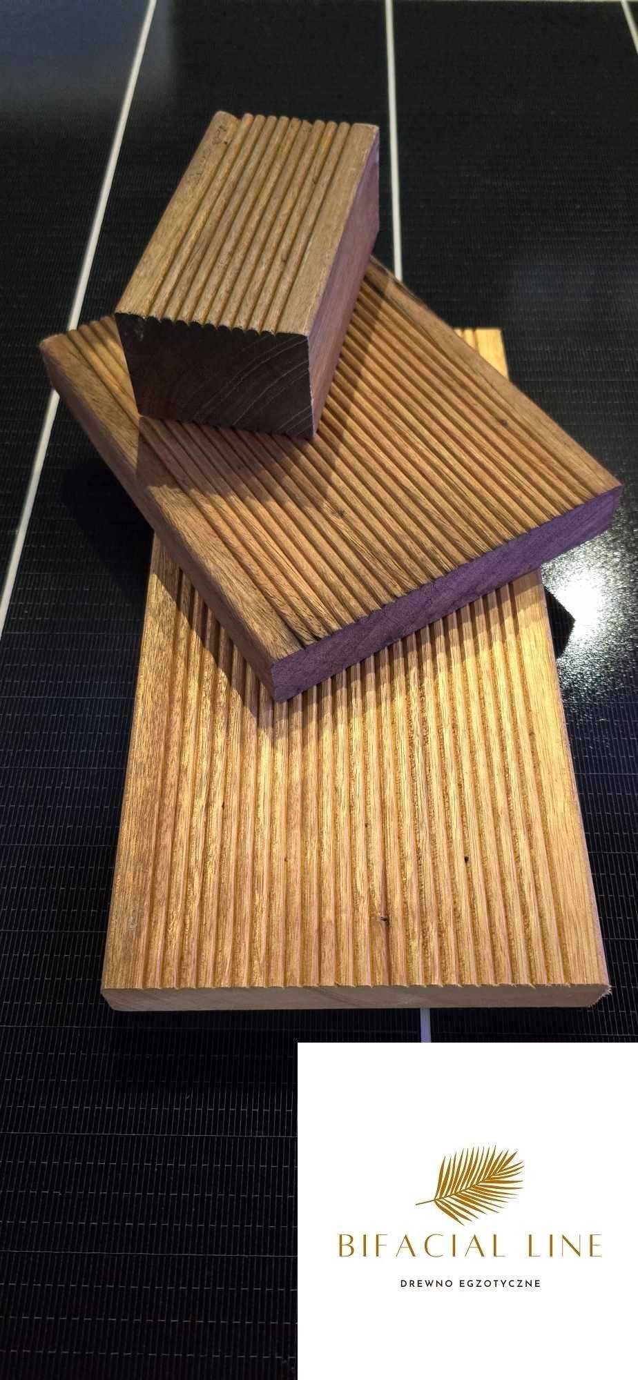 Deska Tarasowa Bangkirai 25x145  drobny ryfel/gładka   INDONEZJA