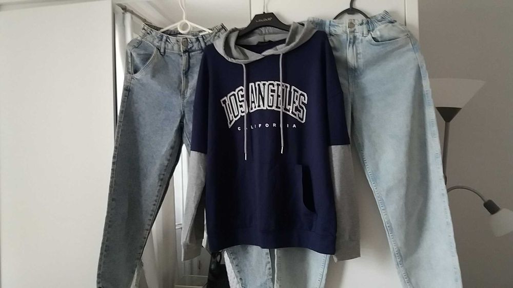 Zestaw dla nastolatki r.32 dżinsy Bersha, Cropp, Shein
