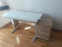 Biurko brw office + szafka pod biurko+ 2 półki  ikea