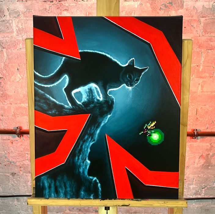 Obraz olejny “Świetlik”.