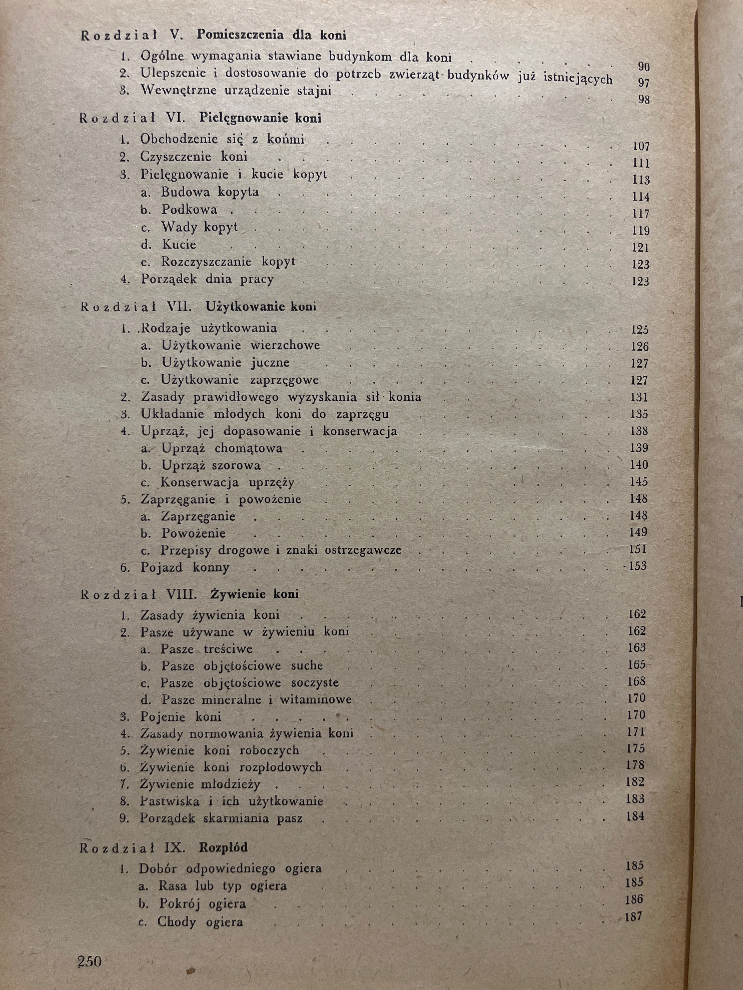 Poradnik chowu koni, Z. Hroboni W. Pruski,  Warszawa 1954