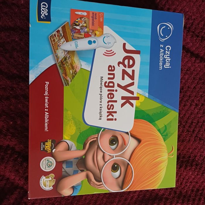 Albik czytaj z albikiem zestaw pioro + książka atlas świata