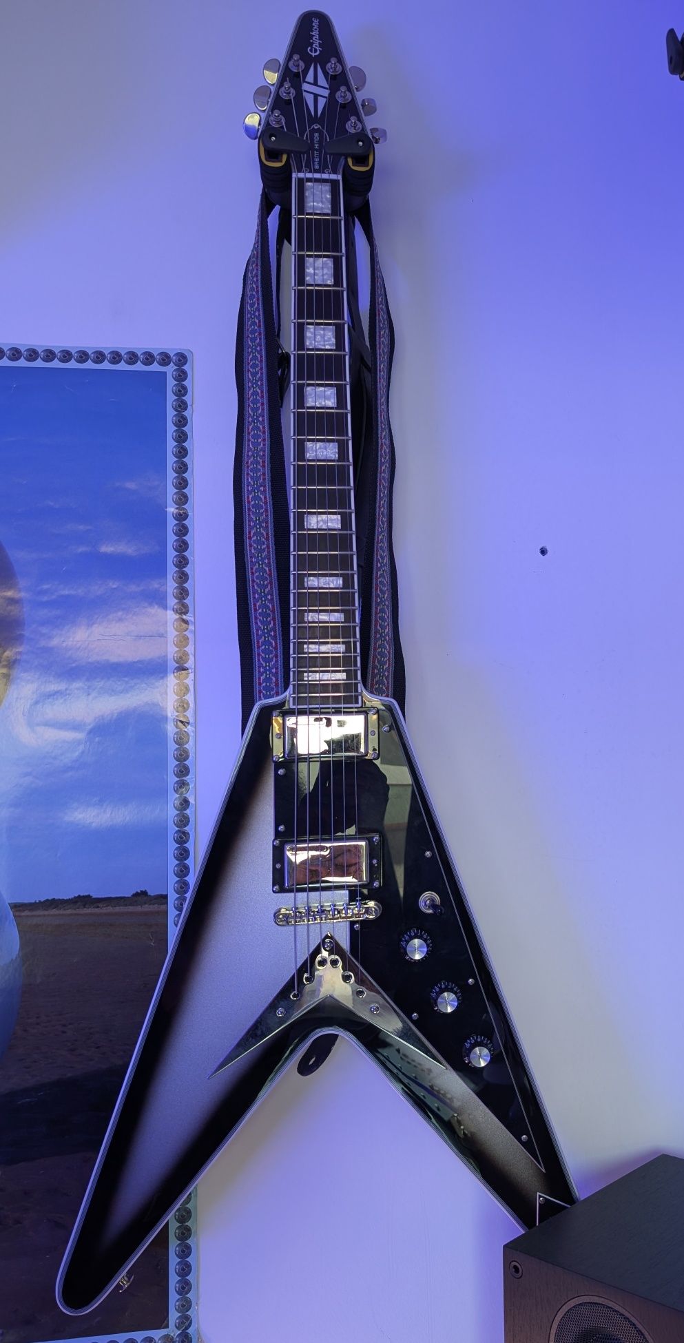 Epiphone Flying V Custom Brent Hinds Mastodon nie Gibson BDB 100% ory