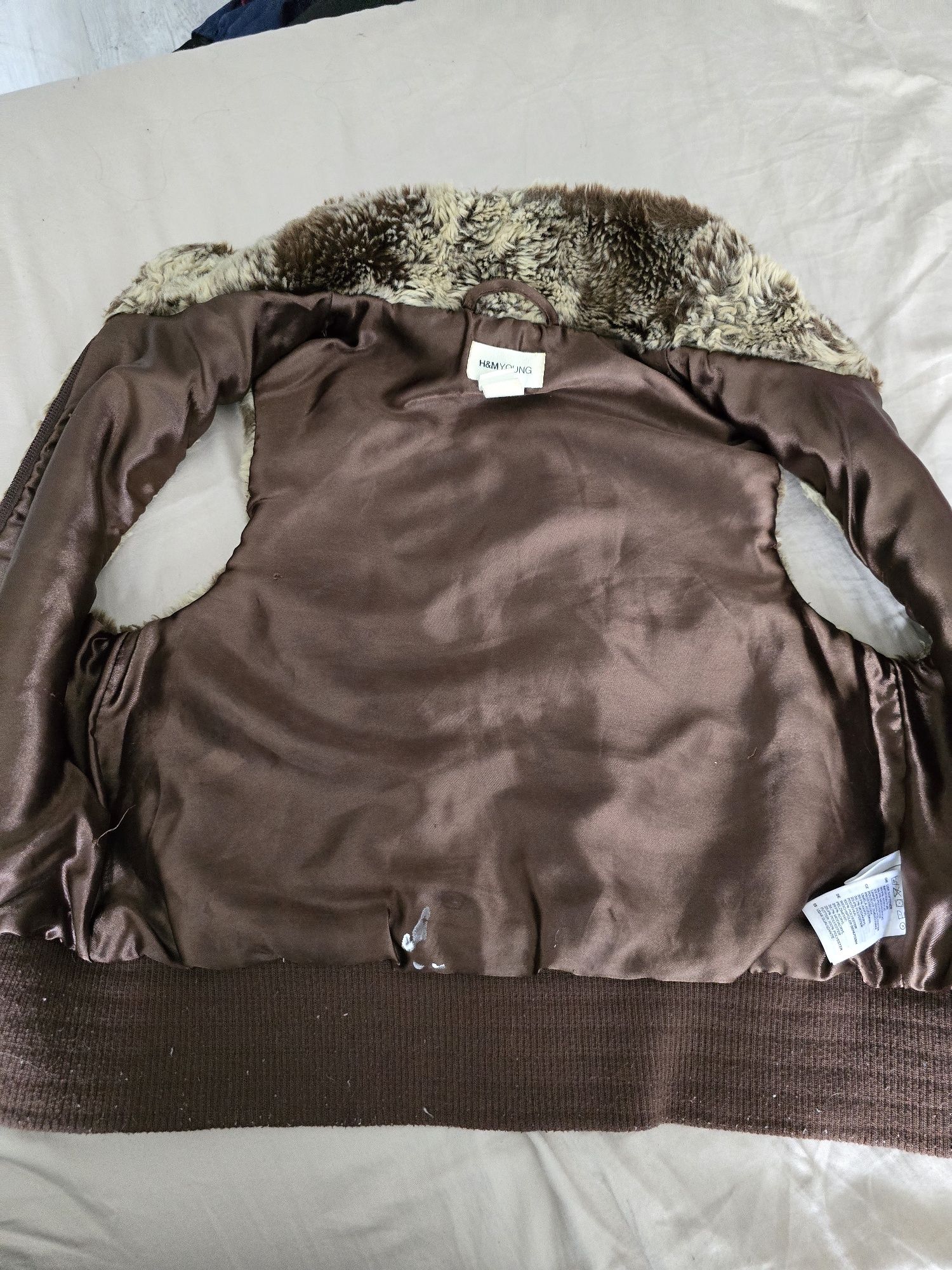 Bezrękawnik ocieplacz kamizelka h&m rozmiar 152 158 dziewczęce pluszow