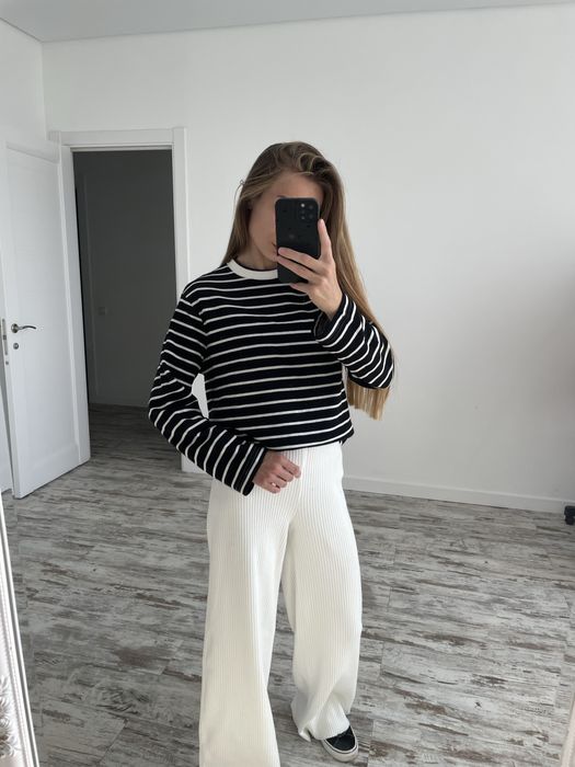 Трендова кофта лонгслів в полоску  від mango