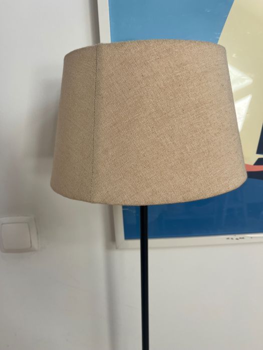 Candeeiro de Pe Branco/preto