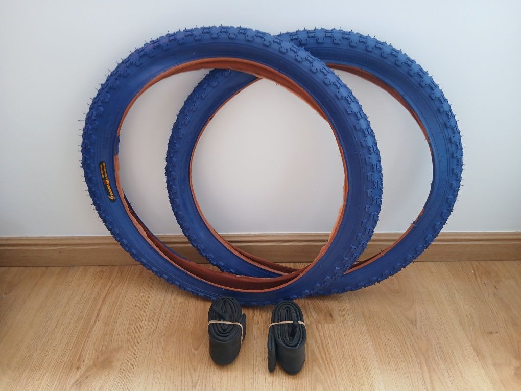 Par Pneus novos BMX azul 20x2.125