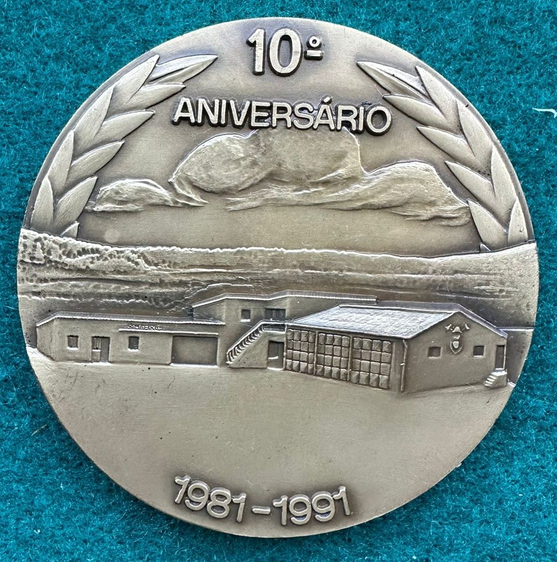 Medalha comemorativa em bronze bombeiros