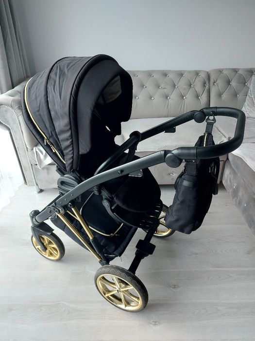 Wozek 3w1 4w1 tako baby exclusive prams czarny czarno zloty wysyłka