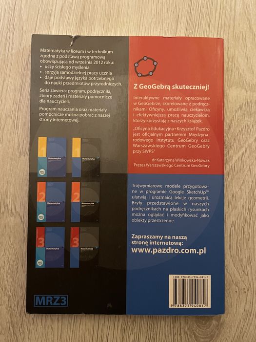 Matematyka 3 Zbiór zadań do liceów i techników zakres rozszerzony