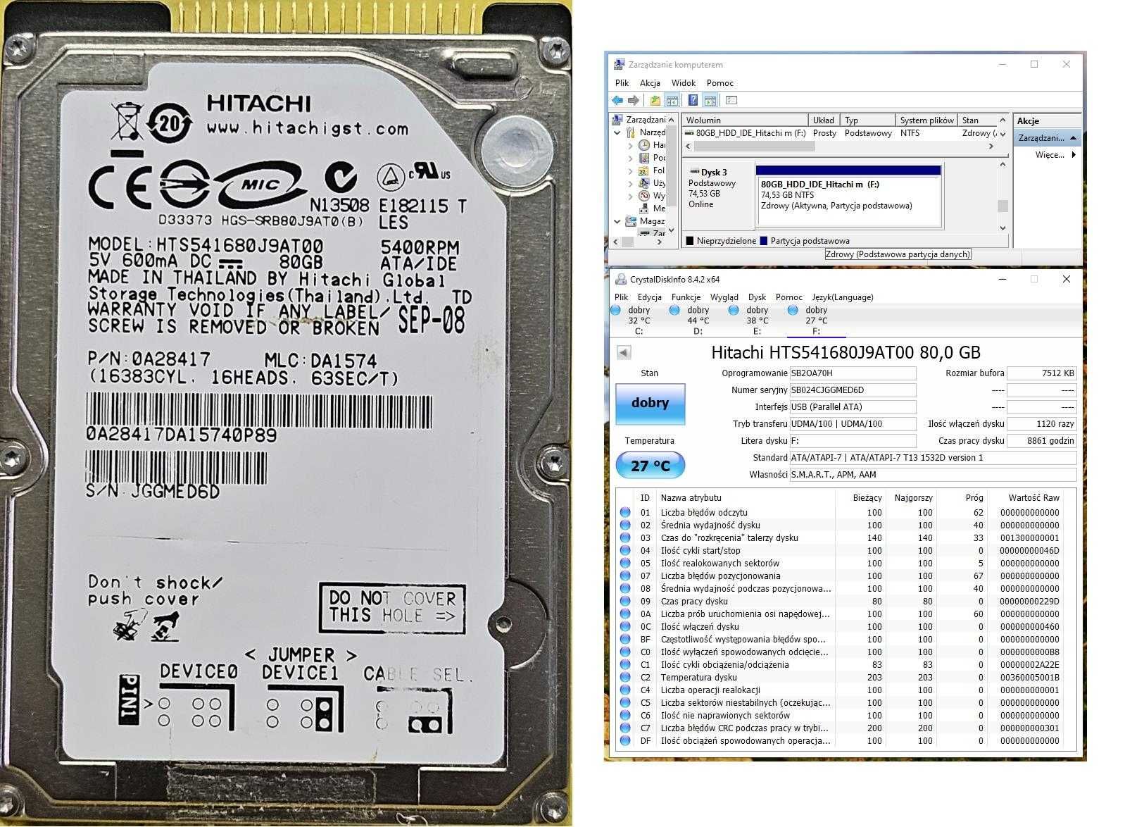 dyski HDD sprawne
