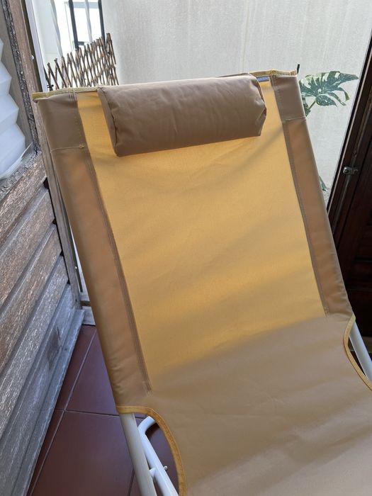 Cadeira Praia Dobravel Amarela Kasa Continente