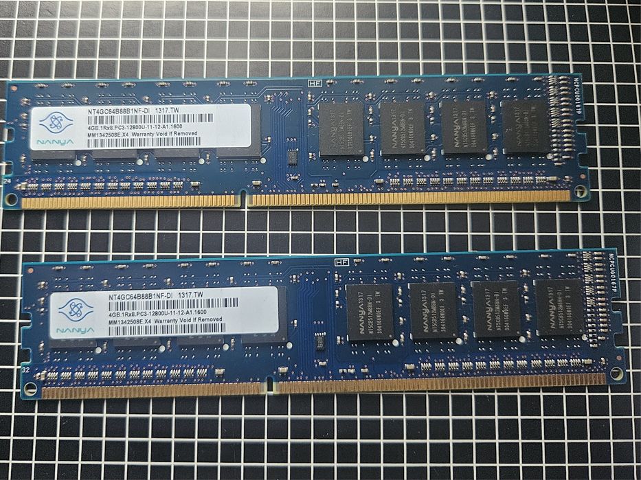 Оперативна пам'ять  ddr3  2x4GB.1Rx8.PC3-12800U-11-12-A1.1600