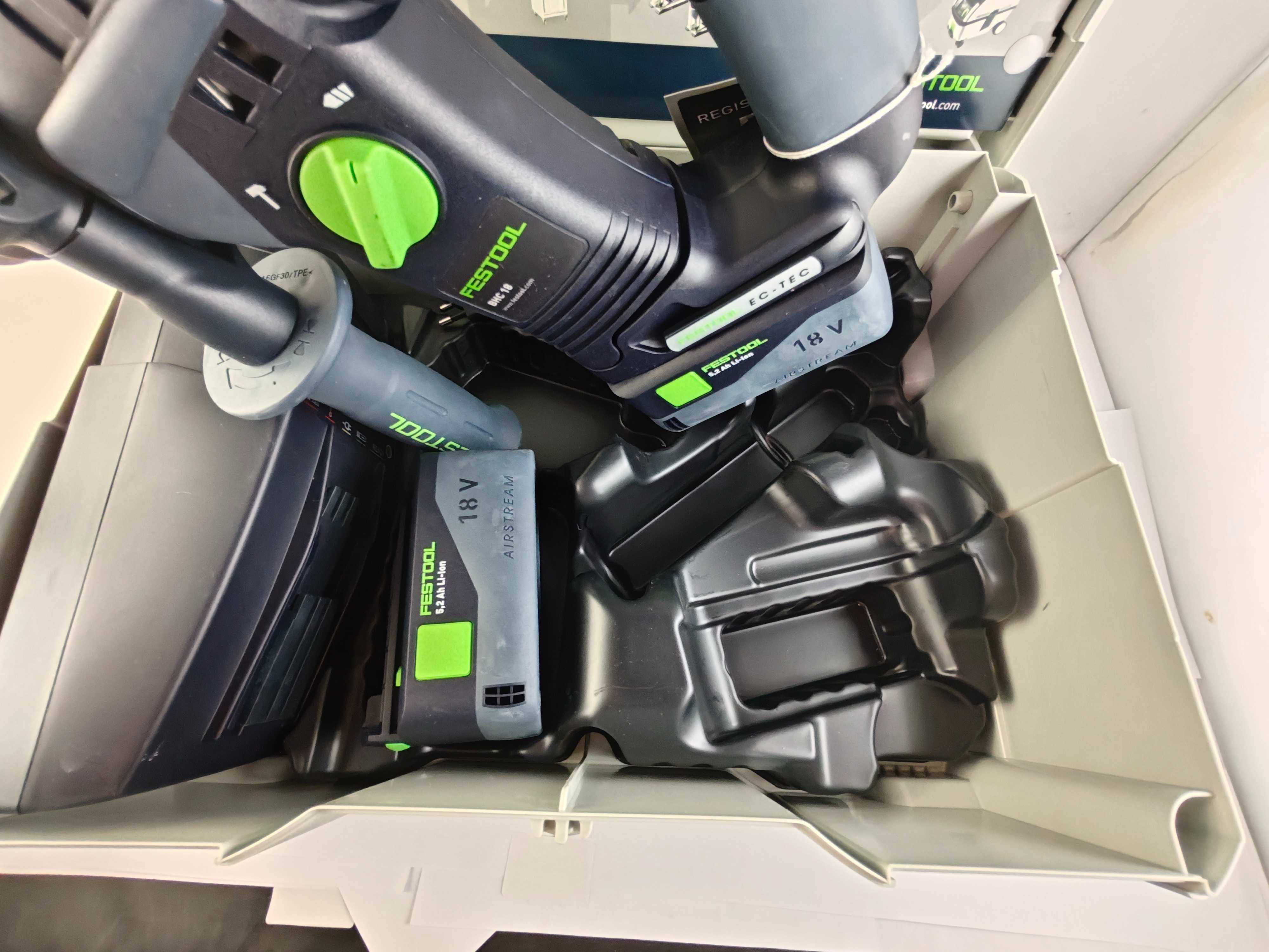Młotowiertarka FESTOOL BHC 18 2X AKU 5,2AH Ładowarka / walizka