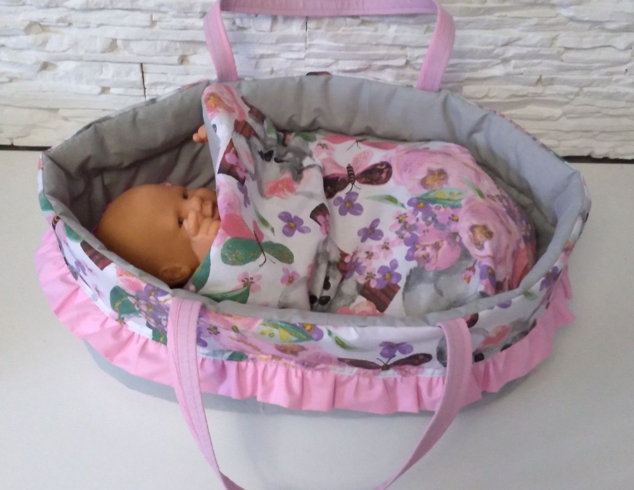 Nosidełko i pościel dla lalki baby born Annabelle lalka Hiszpańska