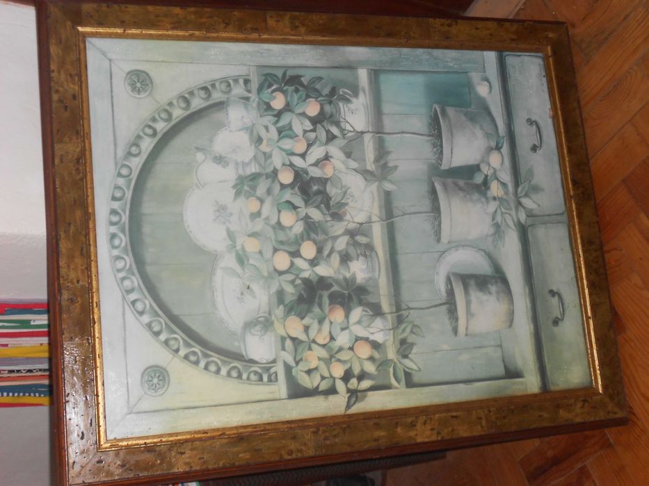 Moldura quadro antiga vintage grande