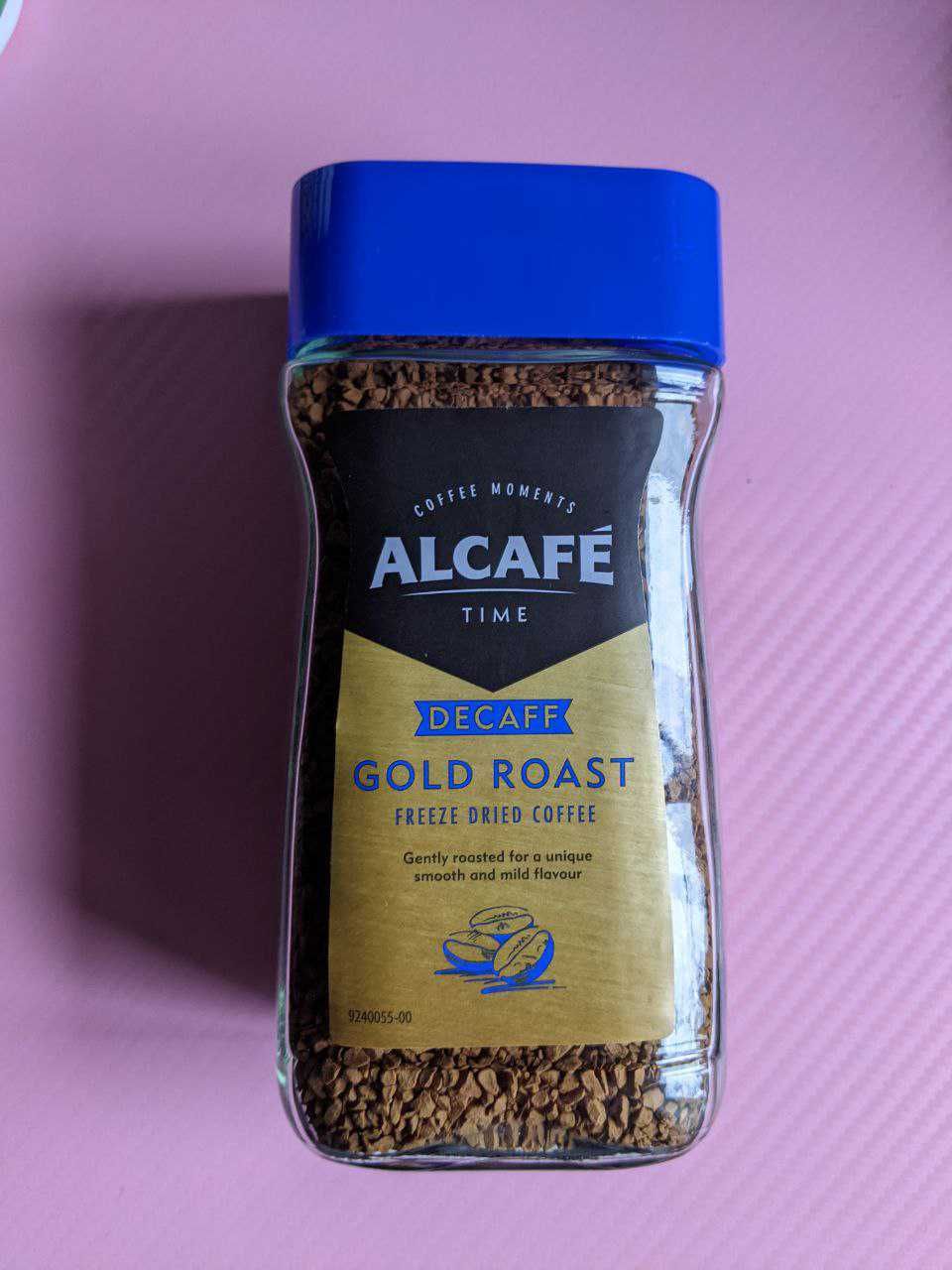 Сублімована розчинна кава Alcafé Gold Roast без кофеїну, 100г
