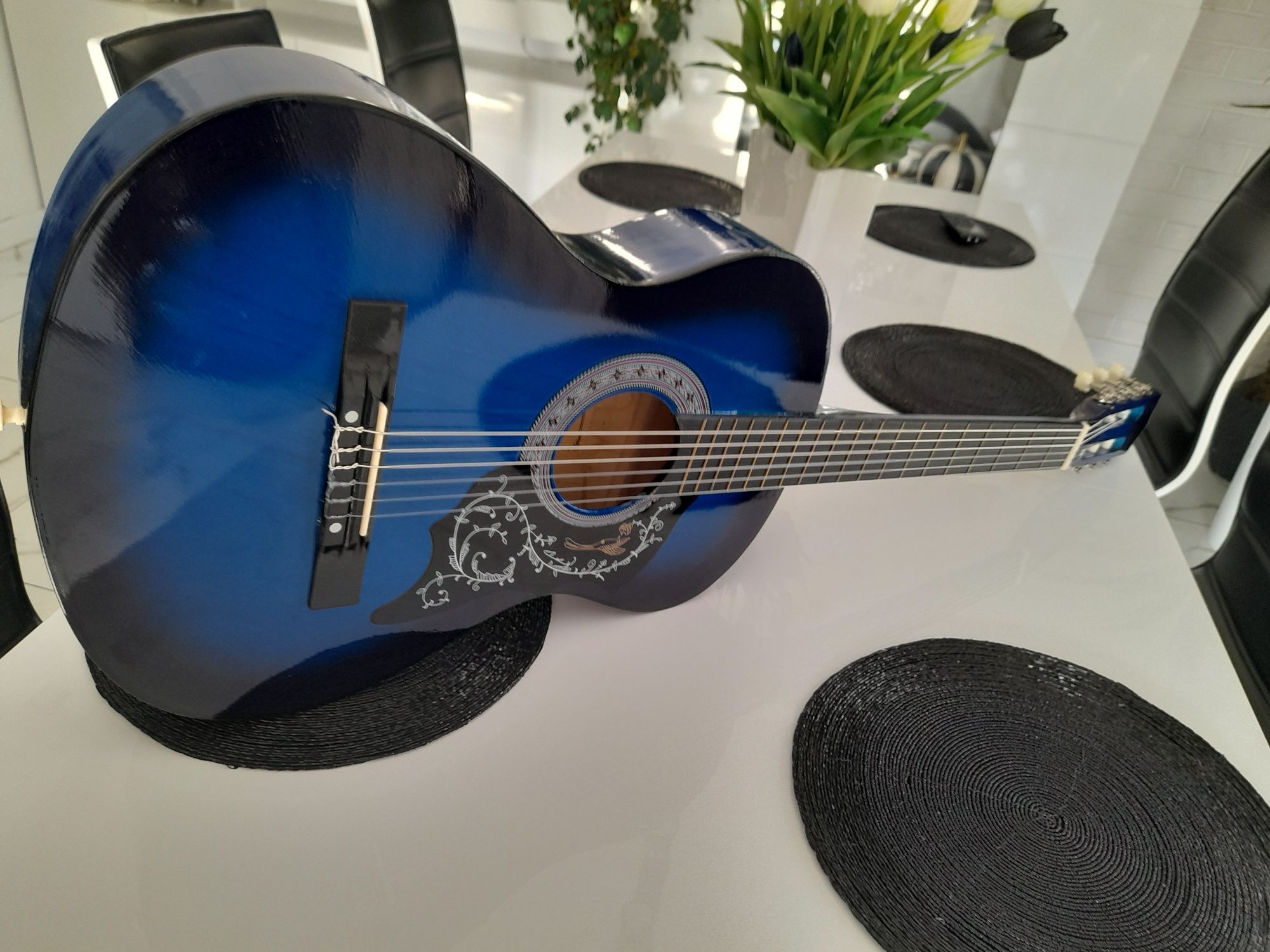 Gitara klasyczna castelo g1 rozmiar 3/4 niebieski połysk