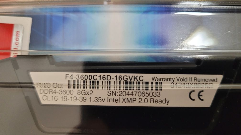 Memórias RAM DDR4 3600mhz CL16 16GB
