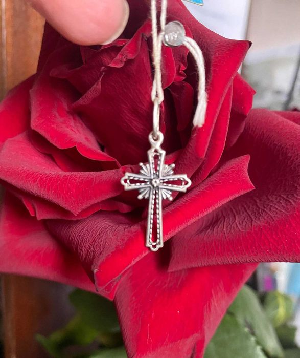 Практично НОВИЙ ажурний хрестик, срібло 925проби