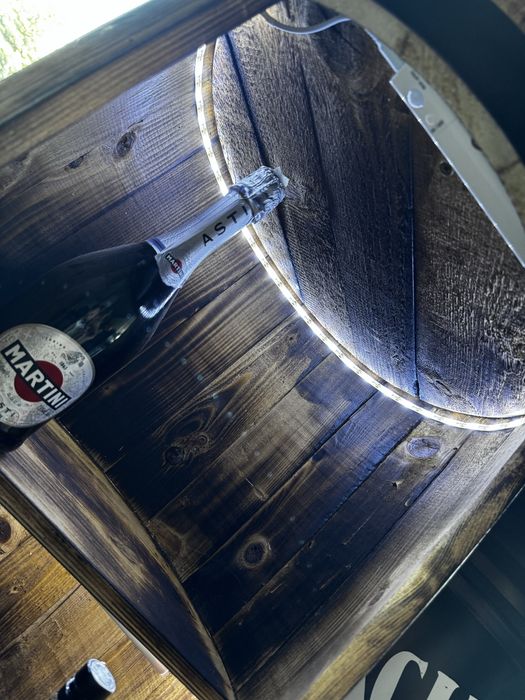 Prezent Barek z beczki drewnianej loft bar szafka