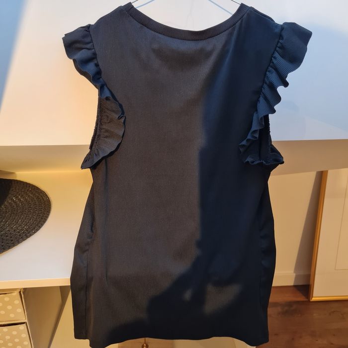 NOWA Bluzka ciążowa rękawki falbanki czarna rozmiar M