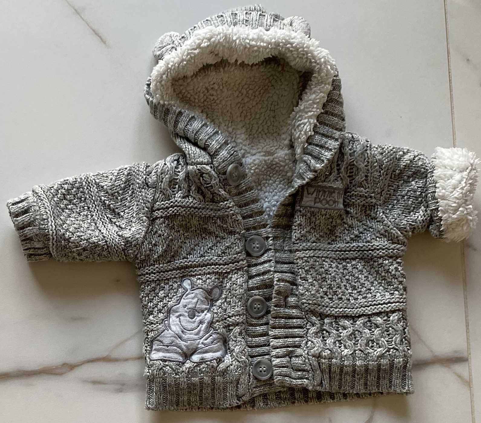 Disney Kubuś Puchatek sweter body spodnie b. db. - stan zestaw 3 szt.
