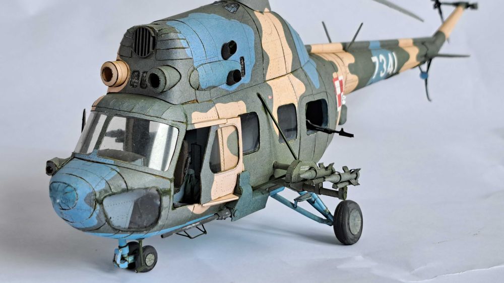 Kartonowy model śmigłowiec Mi2