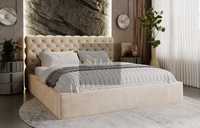 Łóżko do sypialni MALMO 120, 140, 160, 180, 200 pikowane w piki Silk