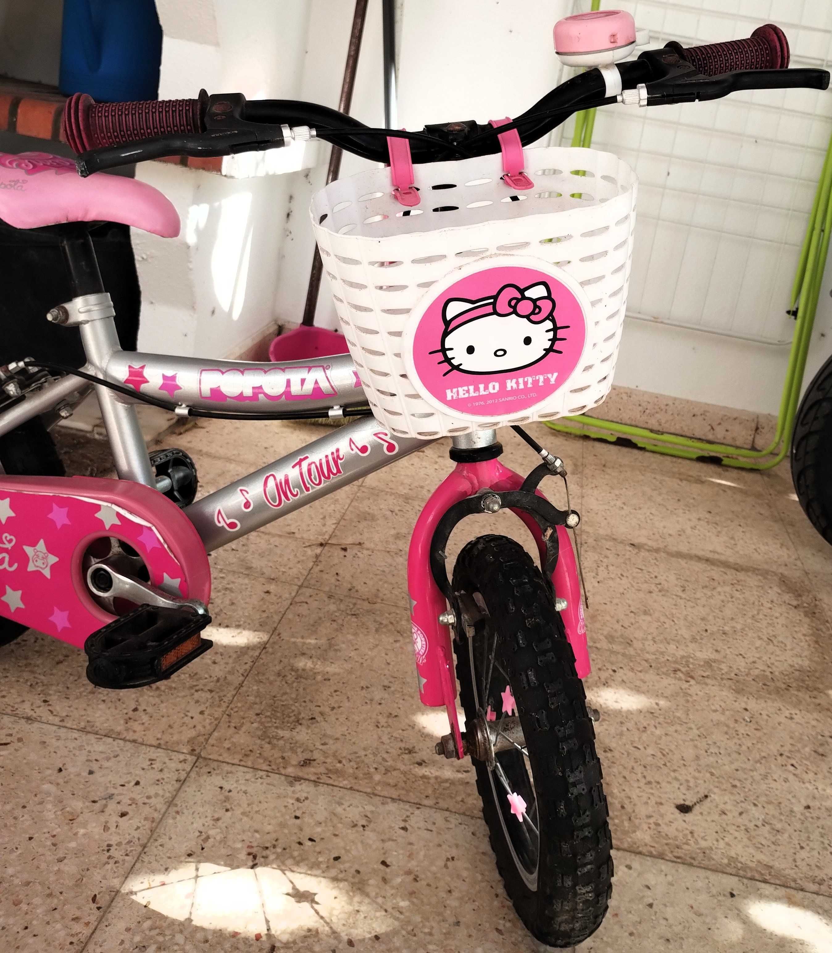 Bicicleta Menina Hello Kitty Popota 3-5 Anos