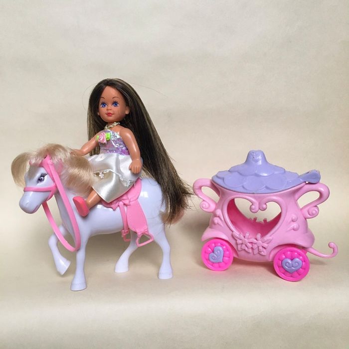 Лошадь лошадка Барби Barbie Mattel с упряжкой steffi evi horse 

лошад